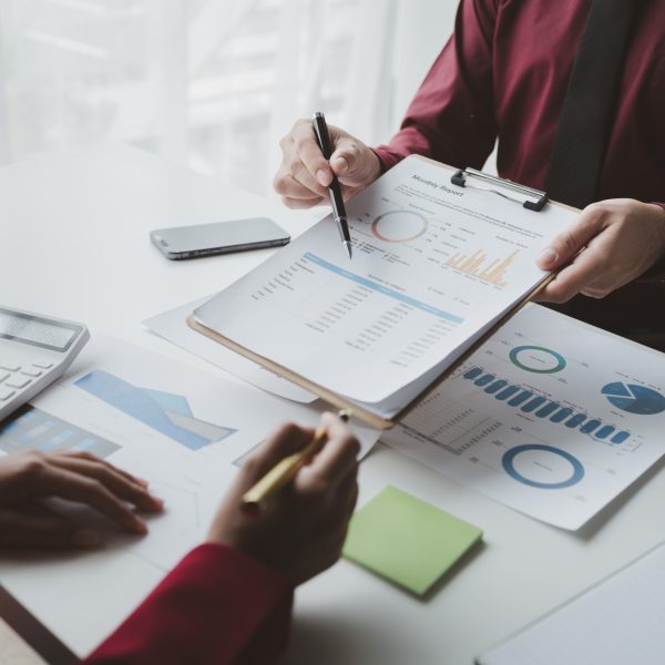 Start-up company meetings, brainstorming meetings to plan business strategies, creating flowcharts f